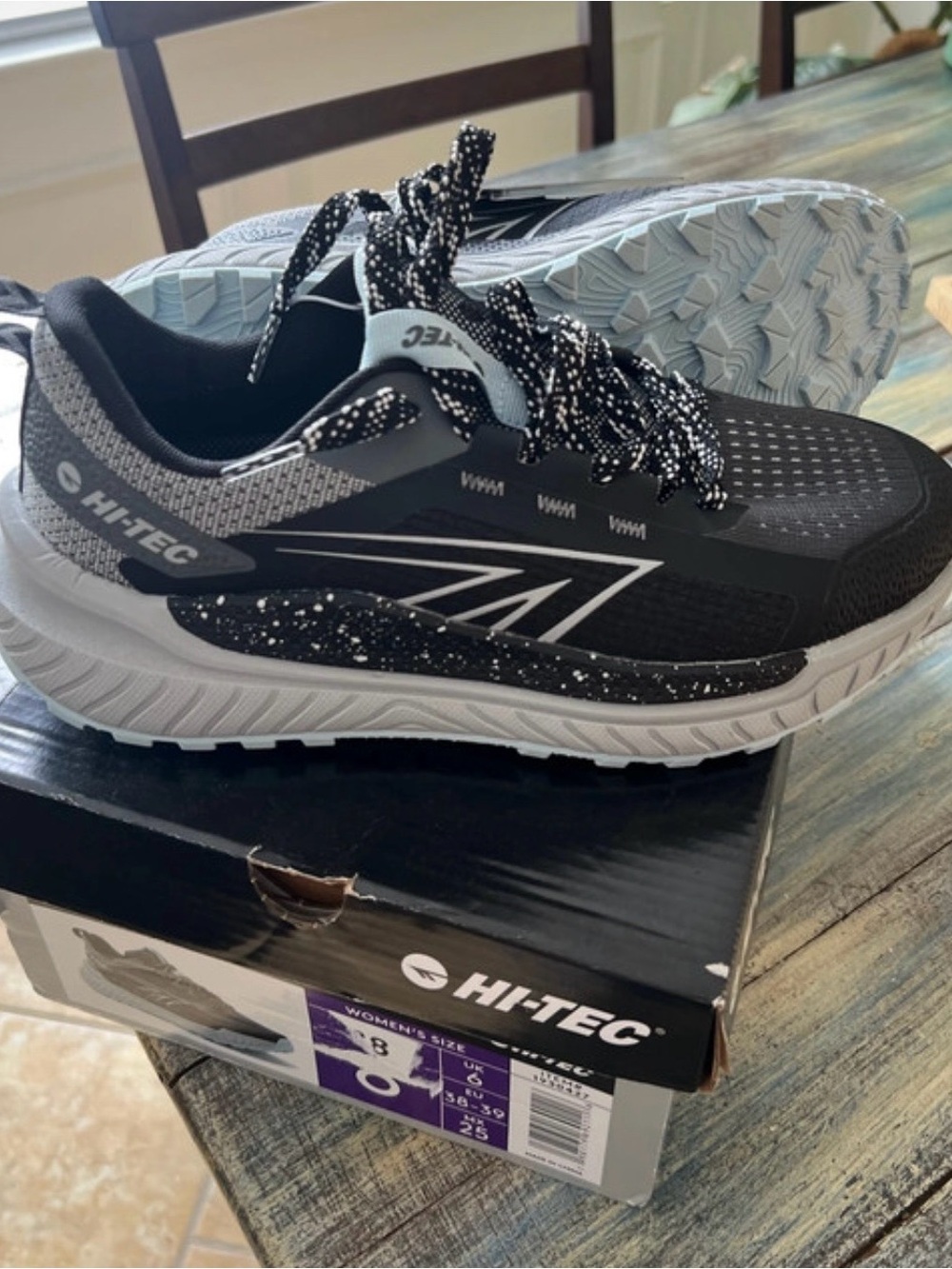 Hi-Tec Black and Gray Women's Athletic Shoes